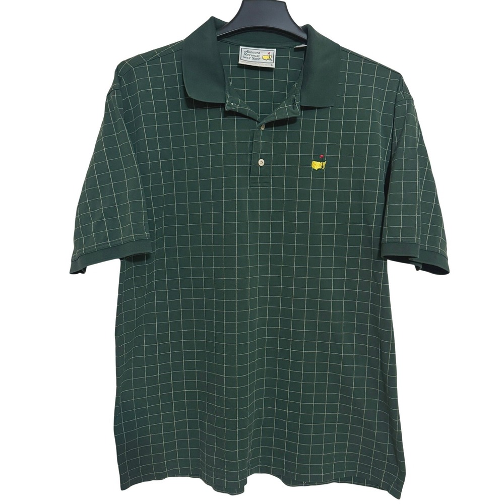 Vintage Augusta National Golf Shop Masters Polo Shirt Mens Large Logo Green RARE